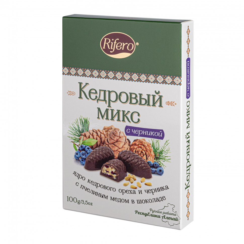  Риф и ко Конфеты "Кедровый микс ЧЕРНИКА" 100г       в Сертолове