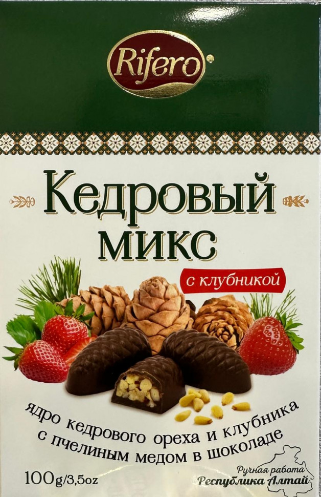  Риф и ко Конфеты "Кедровый микс КЛУБНИКА" 100г     в Сертолове
